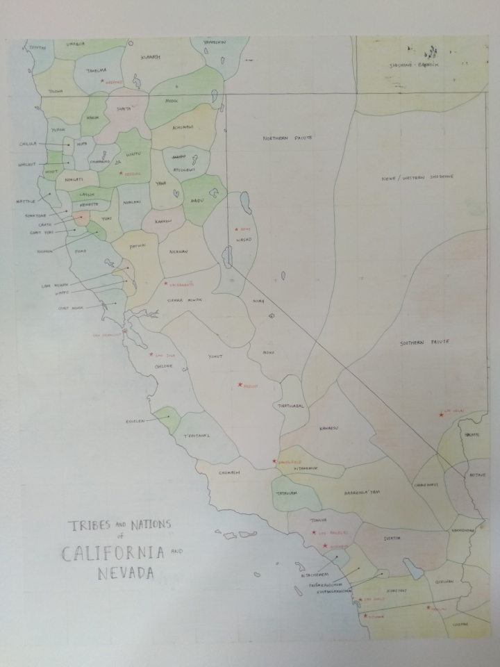 Map of the tribes and nations of western USA