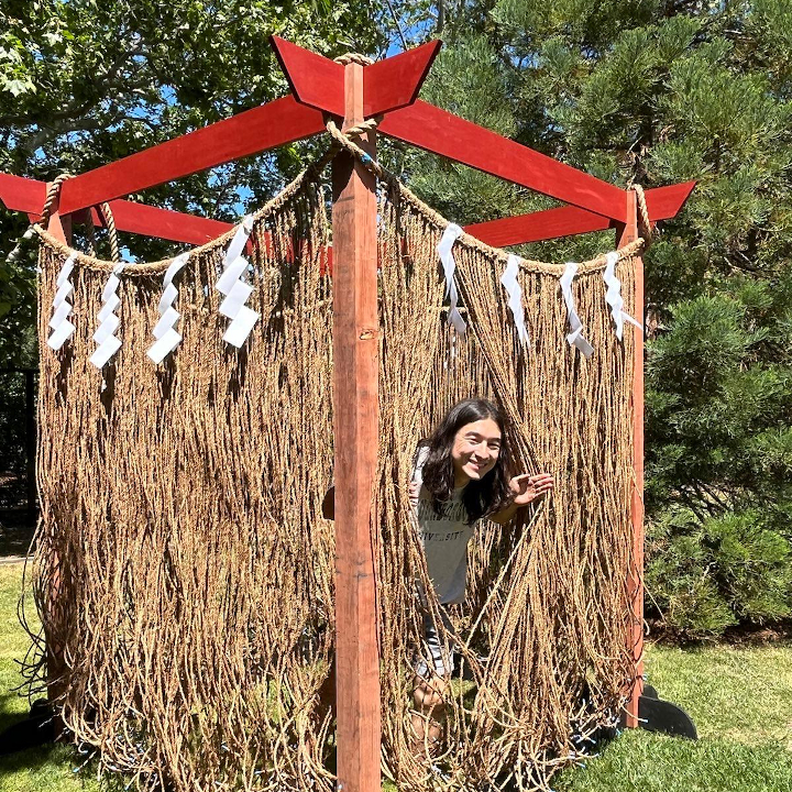 <i>Shrine to Relationships</i>. A photo of me sneaking out of the piece.