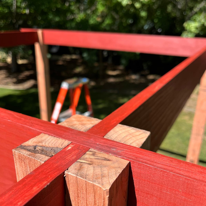 <i>Untitled</i>. A zoomed in view of the joinery involved in the piece.